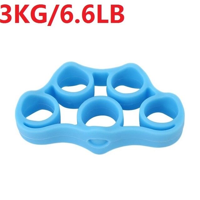 Pince à main en Silicone pour les doigts, entraîneur de force, bande de résistance pour les poignets, outil de Fitness: Light  Blue