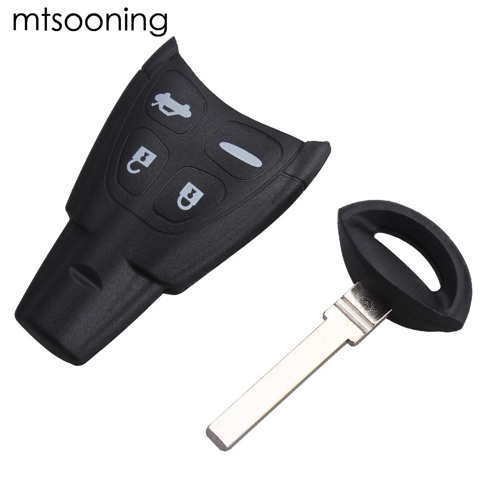 Mtsooning Afstandsbediening Sleutel Shell Fob Case 4 Knoppen Vervanging Voor Saab 9-3 Sport Sedan sport Combi Wagon