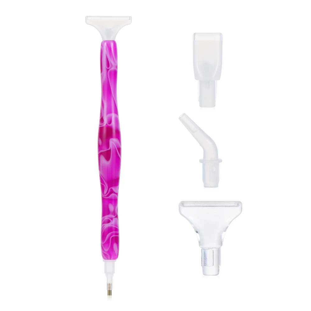 Stylo de peinture au diamant 5D en résine, stylos perceuse à pointe en résine, point de croix, broderie, bricolage, artisanat, nail art, accessoires de couture, , 1 ensemble: jaune clair