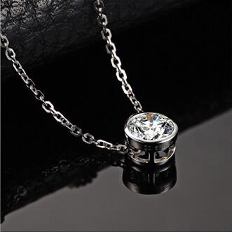 christmas 925 Sterling Silver Round Necklaces & Pendants with Chain for Women jewelry x3307S
