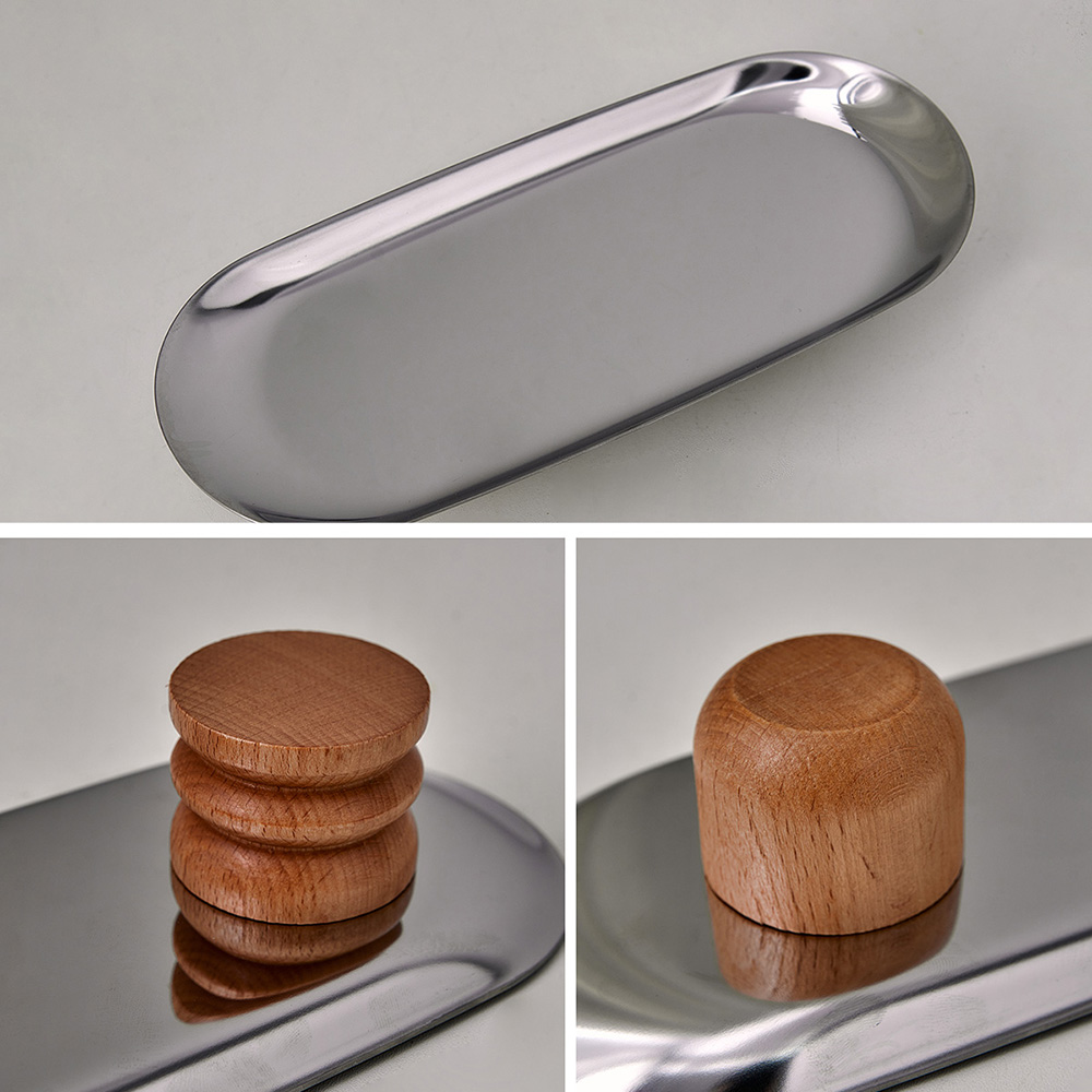 Bandeja de acero inoxidable para decoración de habitación, accesorio decorativo minimalista y nórdico, para almacenamiento de joyas y cosméticos