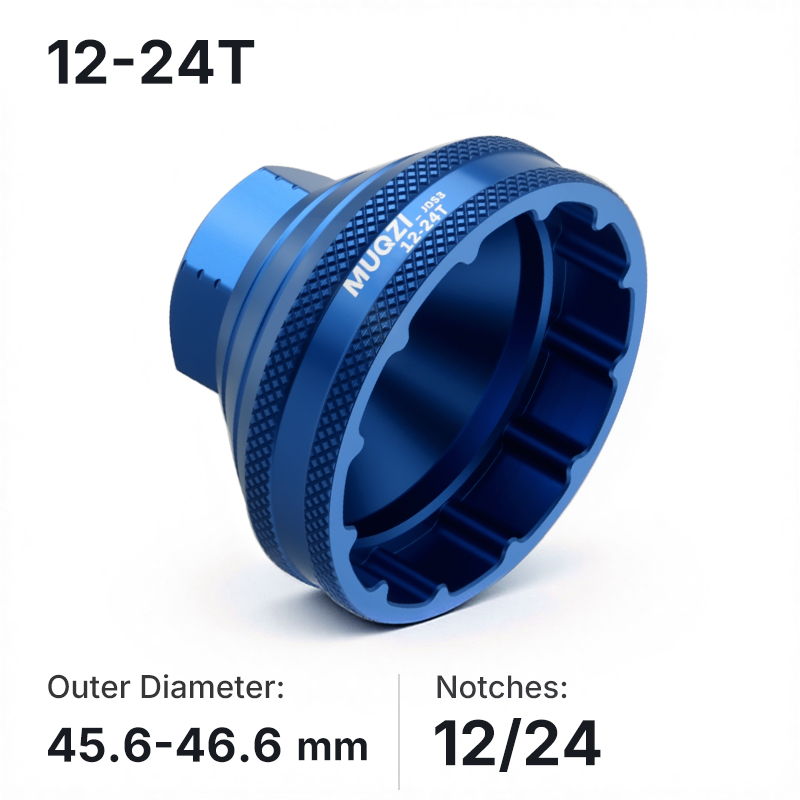 MUQZI Bottom Bracket Install Removal Tool 12/16-Notch Fits 39mm/40.5mm/44mm/45.6-46.6mm Outer Diameter BB Cups Bicycle Repaire: Ivory