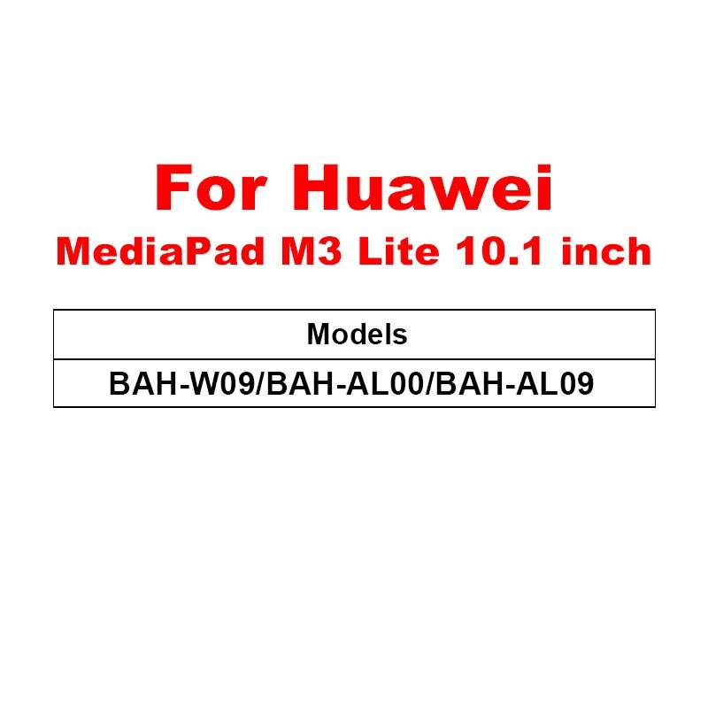 Verre trempé pour Huawei T5 10 verre tablette protection d'écran pour Mediapad M5 lite Pro M6 10.8 8.4 M3 Lite 10.1 8 T3 Film: MediaPad M3 Lite 10