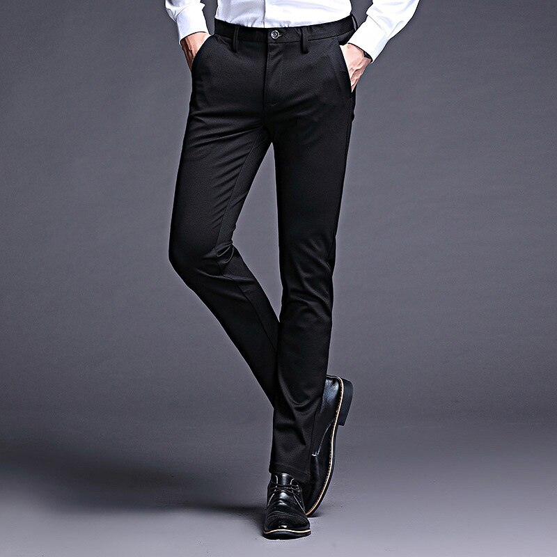 QIXING Corduroy broek voor heren, casual, formeel, kantoor, warme broek