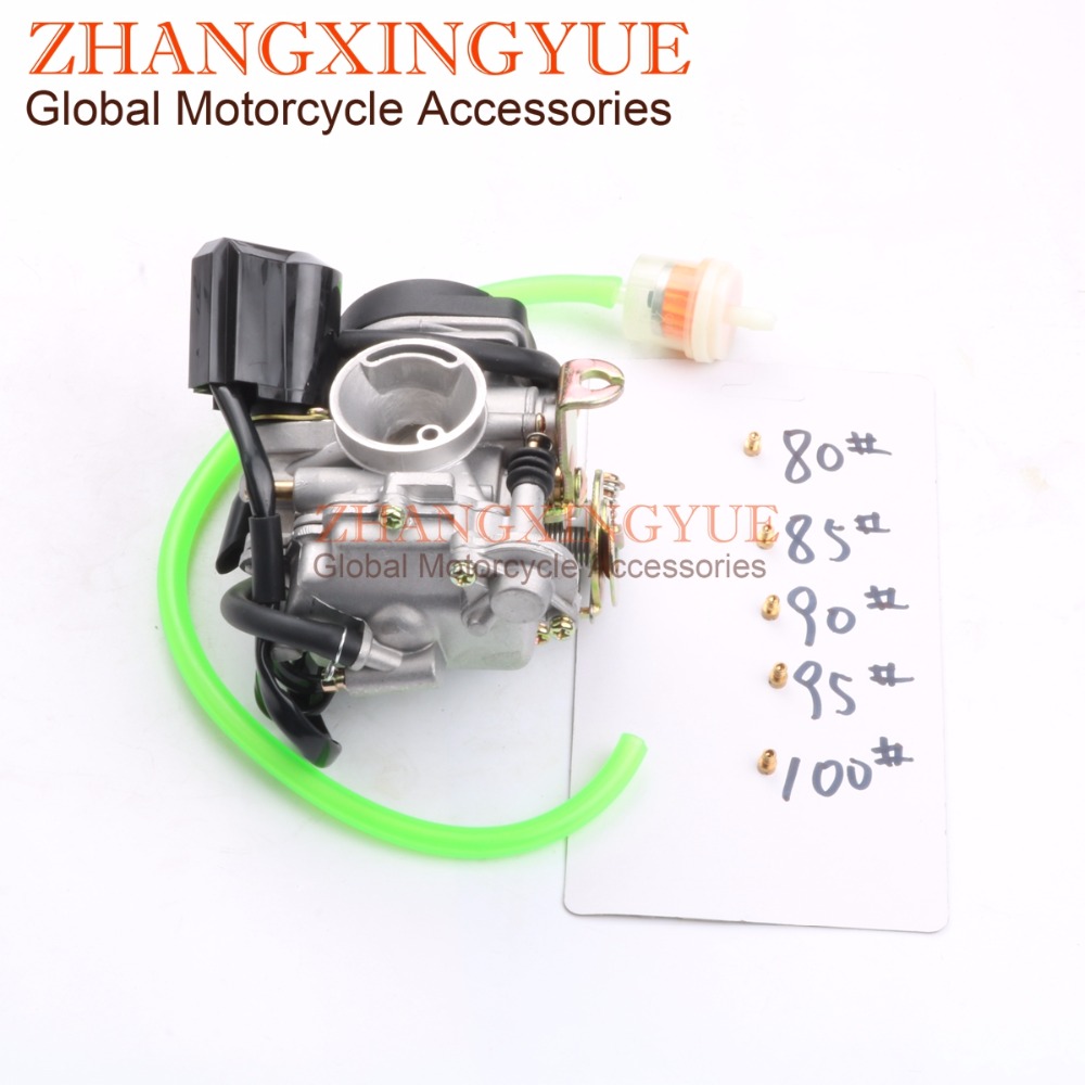 Carburateur de Performance | Grand alésage 20mm pour GY6 139QMB 50cc -100cc Scooter Ken CVK + 80 #85 #90 #95 #100 # trou principal