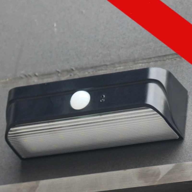 Sensor solcellelampe led udendørs vandtæt havelampe solcelledrevne væglamper trappehegn udendørs væglamper verandalampe 2w stk.