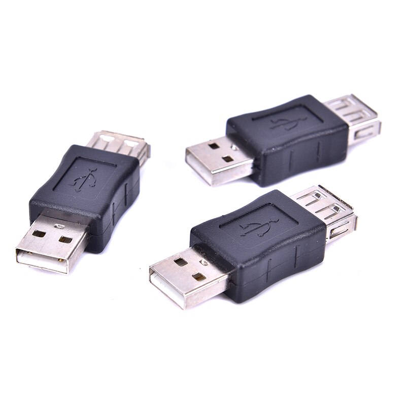 USB Adapter Converter Male to Female Connector Adapter USB Gadgets Black