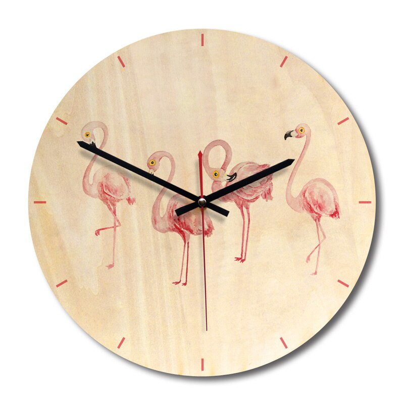 reloj de pared vintage con flamenco de madera para parejas de , reloj europeo para sala de estar o dormitorio decorado