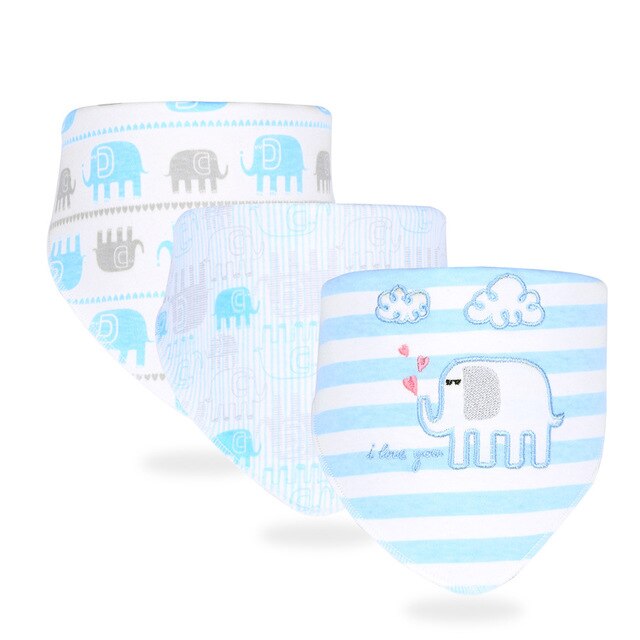 3 Stks/partij Slabbers Bandana Baby Speeksel Handdoek Voor Jongens En Meisjes Doek Print Animal Driehoek Katoenen Baby Sjaal: 10