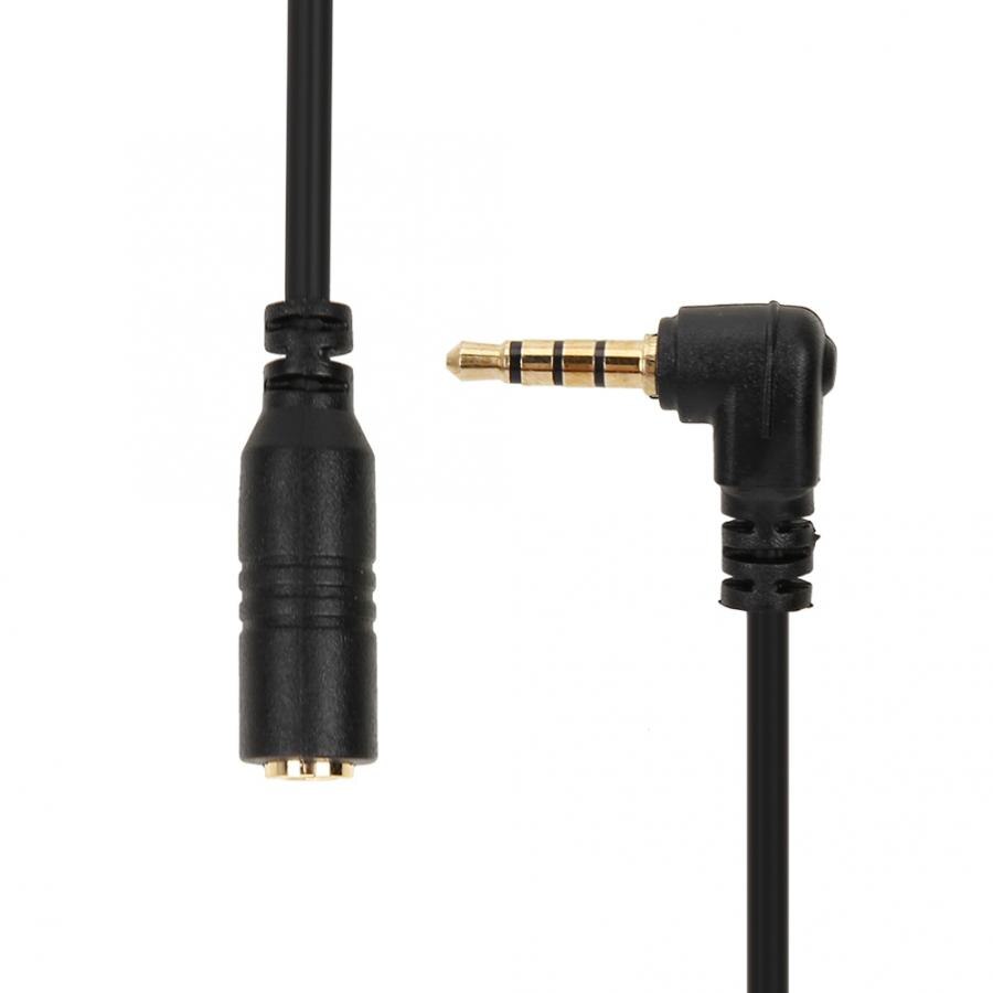 3,5mm conector adaptador TRS toTRRS Cable convertidor 3 polos TRS hembra a 4 polos TRRS macho para micrófono