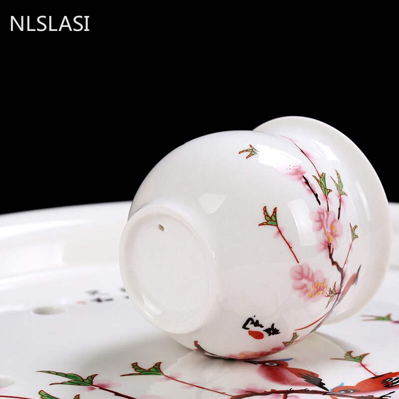 7 pcs/set Chinese Ceramic Tea sets Exquisite porcelain Teapot kettle double anti-scalding Teacups Household Teaware Drinkware