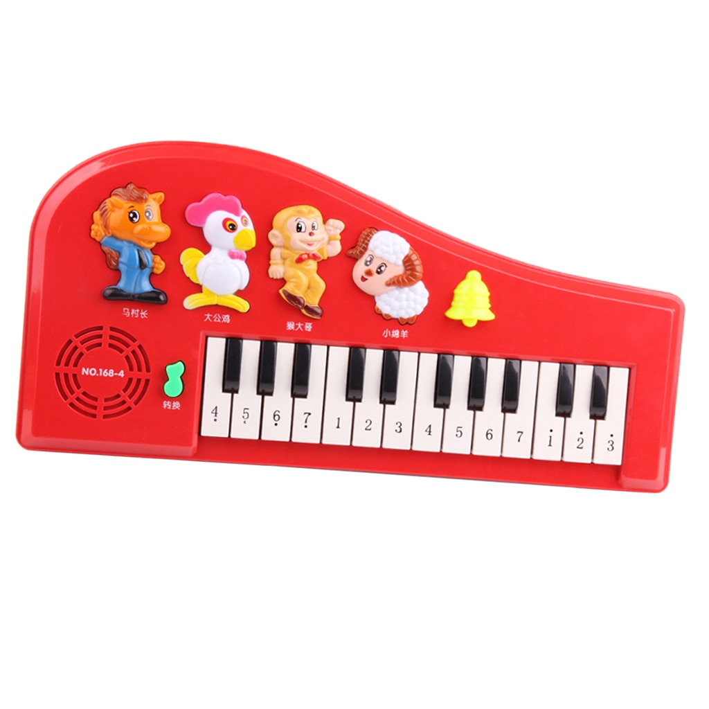 Lovely Animal Music Toys Piano Electrónico para niños con 2 modos, 4 sonidos de animales