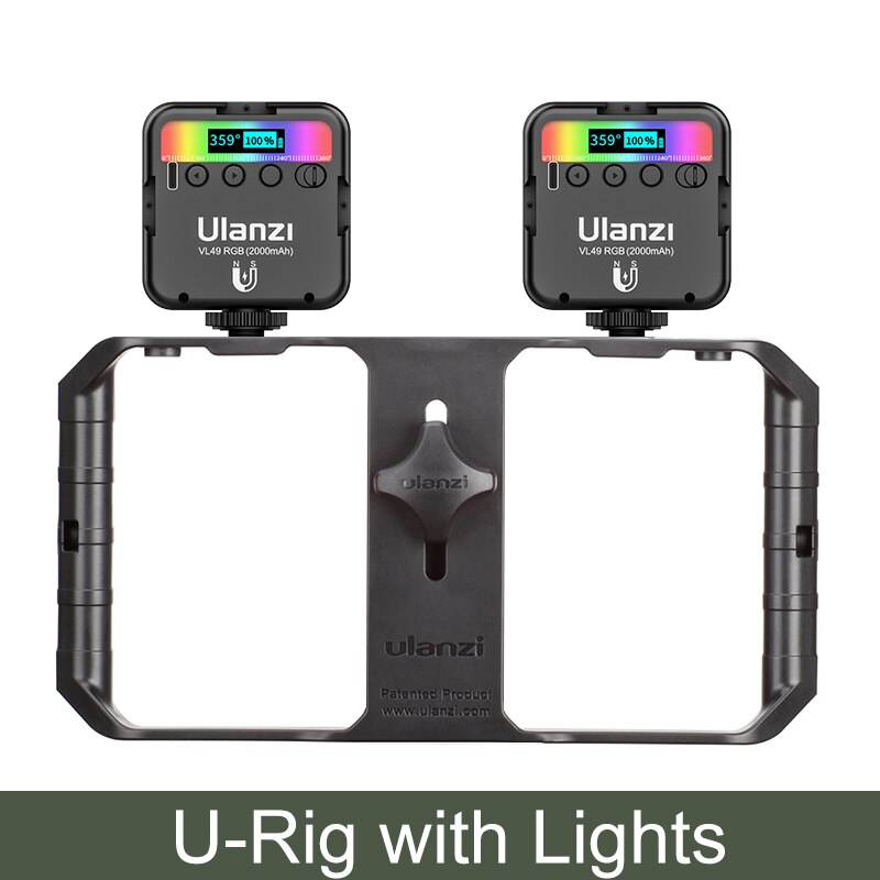 Ulanzi VL49 Mini RGB LED Video Light Portable Pocket photography Light Vlog Fill Light for Smartphone DSLR SLR Camera Lamp: Yellow