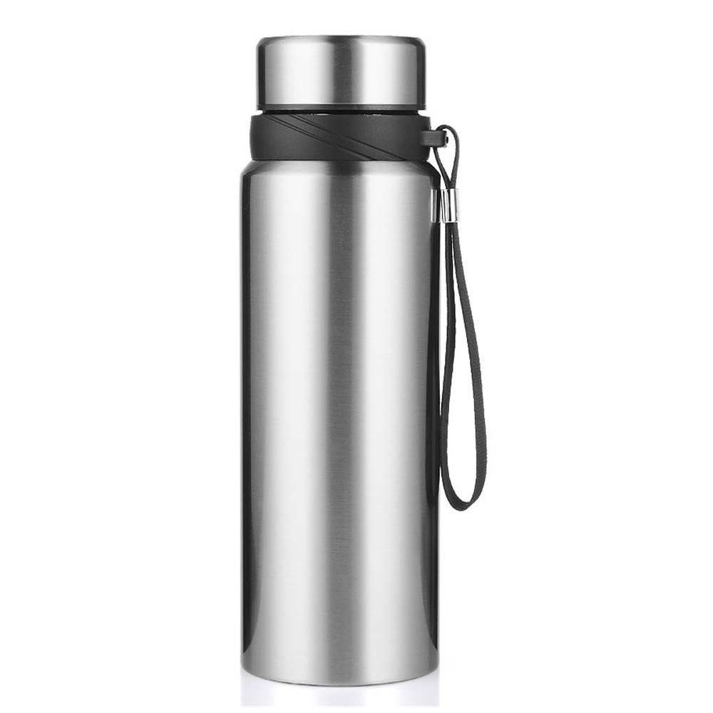 Botella de agua térmica de 1L, botella de agua fría y , termo para agua, té, café, frascos de vacío, botella termo de acero inoxidable: Verde