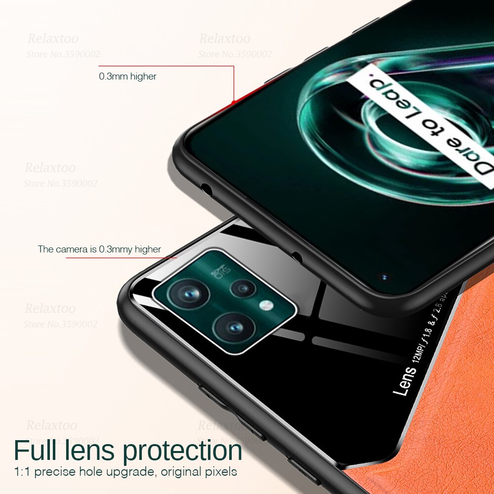 Luxury Leather Car Magnetic Holder Case For Oppo Realme 9 Pro+ 5G On Realme9 Pro Plus Realmy 9Pro Soft Frame Protect Cover Coque