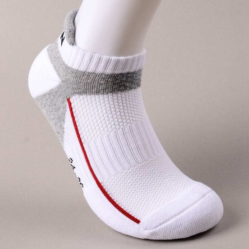 1 pair Camewin Men Badminton Socks tennis squash sports thickened towel bottom cotton absorb sweat breathable: Beige
