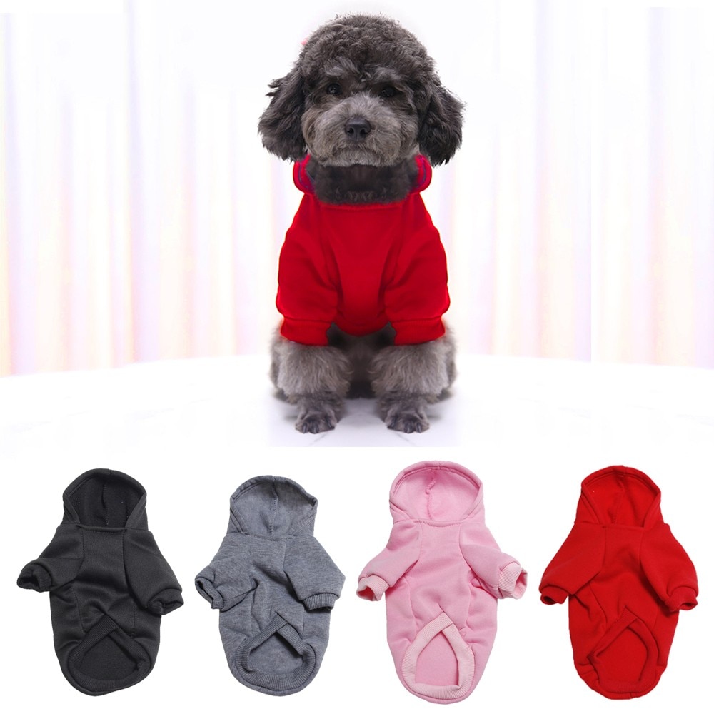 Zachte Hond Hoodies Hond Jas Outfit Voor Kleine Honden Chihuahua/Yorkie/Franse Bulldog Winter Warme Pet Kleding voor Honden Katten S-XL