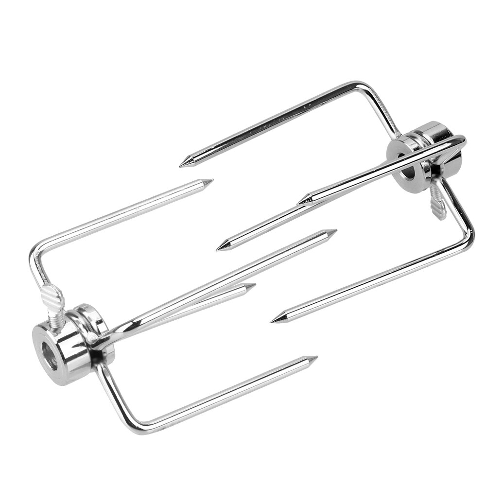 Kitchen Tools Rotisserie Meat Fork 2pcs/set BBQ Tool Stainless Steel BBQ Forks Charcoal Chicken Grill Rotisserie BBQ Forks