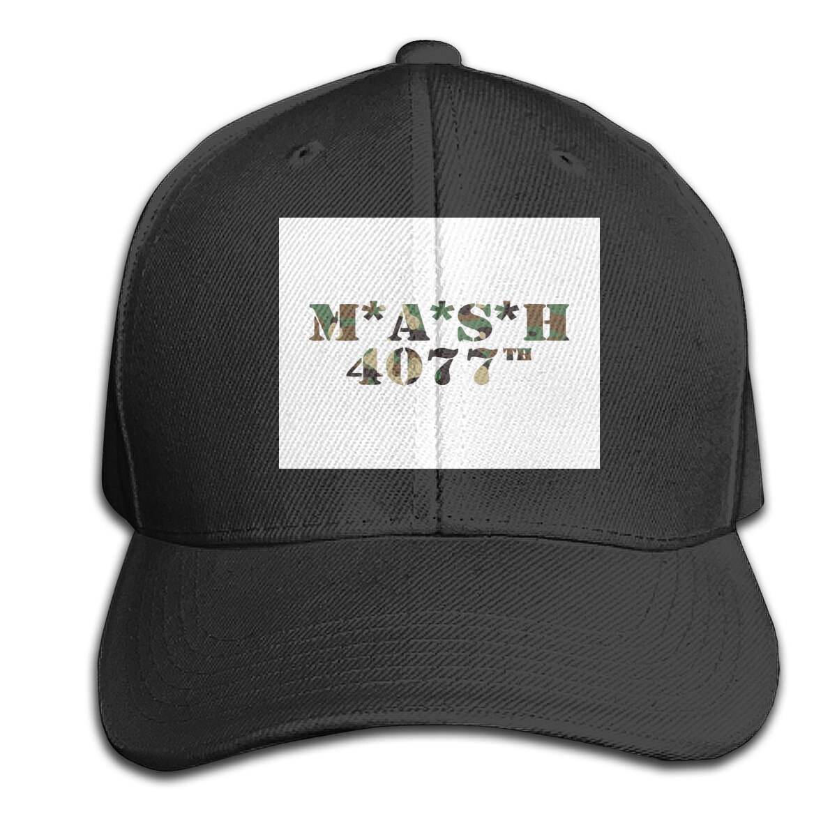 Mash 4077 - Mash 4077 Ontwerpen Ontwerpen Kleur Casual Grote Formele Slogan Laatste Patroon Cap Hoed: Black