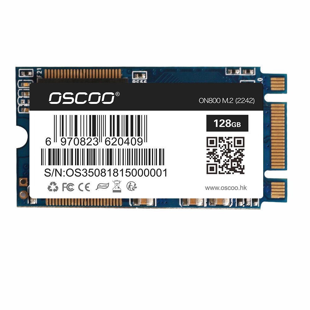 OSCOO – disque dur SSD M2 2242, Sata 256, 128 go, NGFF, 2280 go, 512 go, M.2, pour ordinateur portable et PC tout-en-un