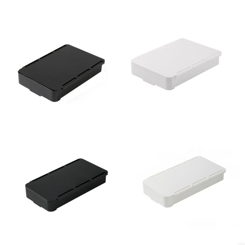 652F Under Desk Drawer Set Convenient Storage Box Adhesive Drawers Undermount Sliding Drawers for Offices and Schools