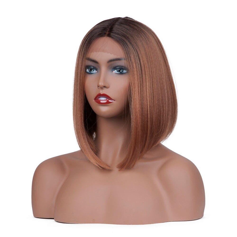 Jingfa Synthetic Wigs Short Bob Hair Lace Front Synthetic Wig