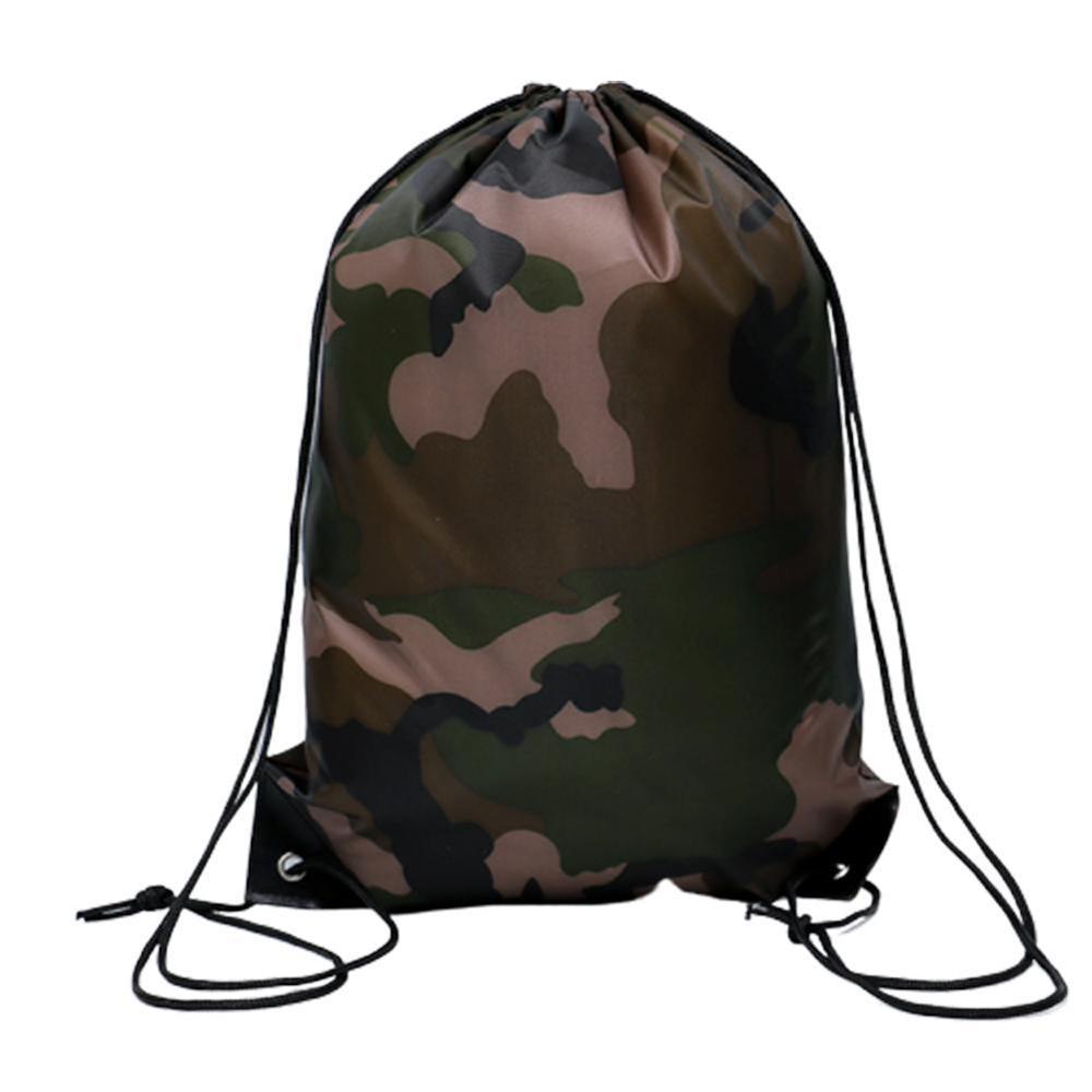 Bærbar letvægts rygsæk bæltetaske rejse sport udendørs vandreture opbevaringspose oxford stofpose: Camouflage