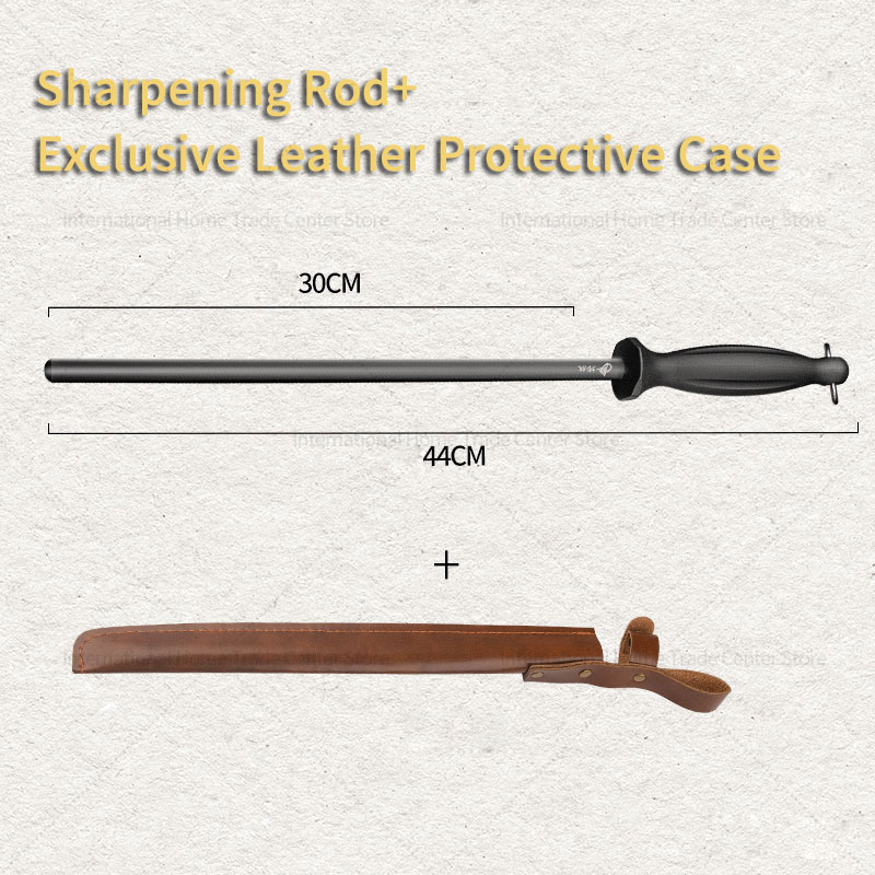 Afilador de cuchillos, varilla de afilar, varilla de afilado de acero portátil , herramienta de cocina, varilla de afilado, herramienta de cocina para el hogar: Rojo