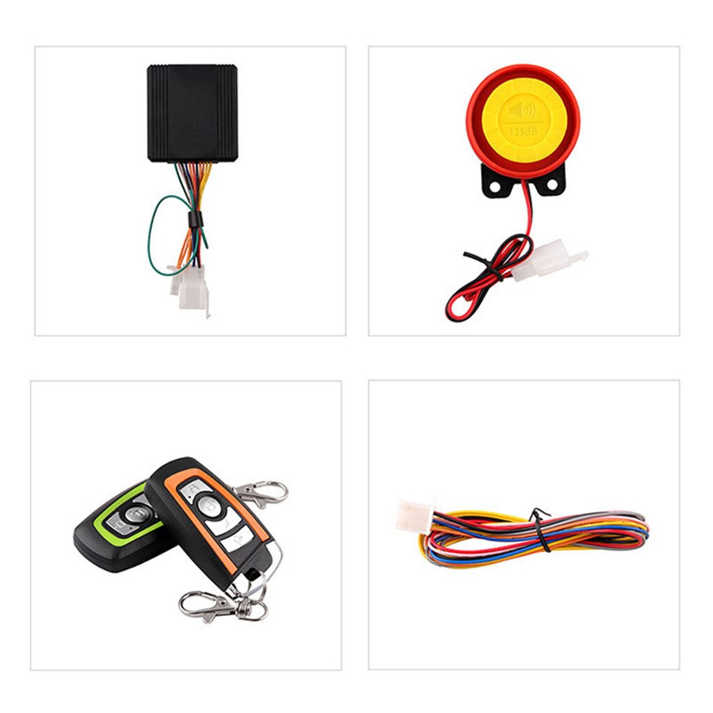 12V motorcycle scooter car safety alarm dynamic password system anti-theft remote engine start