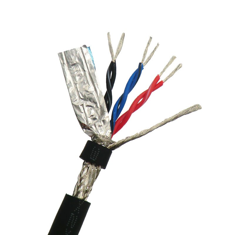 Flexibel partvinnad kabel skärmad tråd 4,6,8,10,12,14,16,20,26 kärna kodarkabel 485 signaldatastyrtråd förtennad koppar: 6 kärnor / 0.3 mm 2(22 awg)