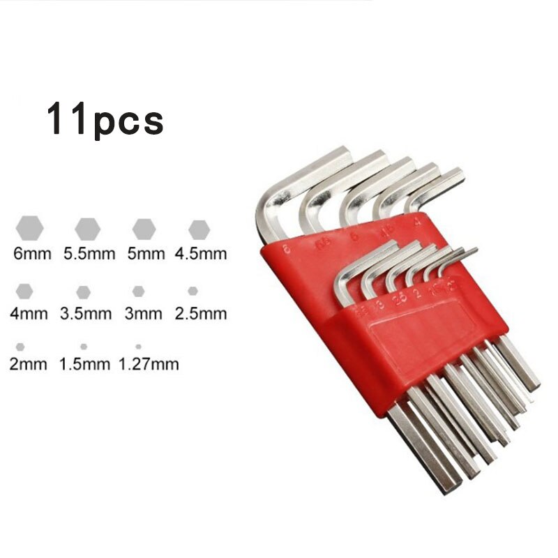 8/11PCS L Type Hex Key Metric British Hexagon Wrench Set Ball Head Spanner Hexagonal Hand Tool