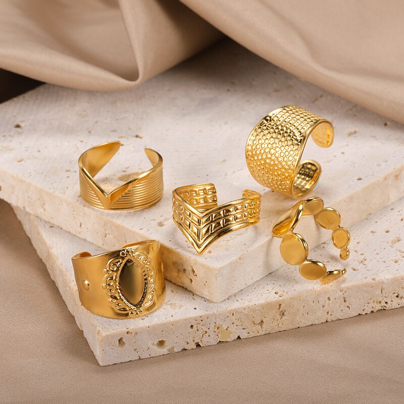 Minimalismo Chevron anelli a forma di V per pollice per gioielli da donna accessori geometrici anelli Midi regali per i migliori amici Bague Femme