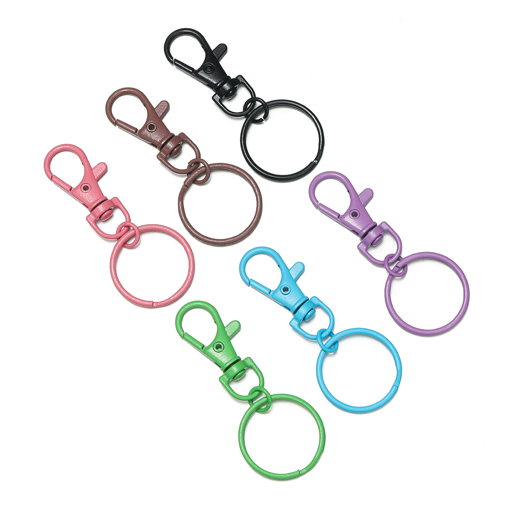 5/10pcs Multicolor Keyring Lobster Clasp Hooks With Adjustable Buckle For Making Keychain DIY Bags Doll Hook Jewelry Accessories