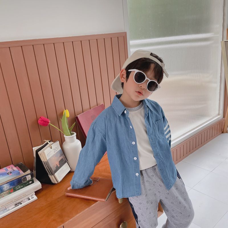 Long Sleeve Jean Spring Summer Boys Blouses Shirts... – Vicedeal