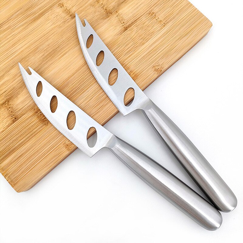 Stainless Steel Cutlery Knife Cheese Knife Cheese Server with Holes Cake Butter Cheese Slicer Fruit Vegetable Kitchen Bar