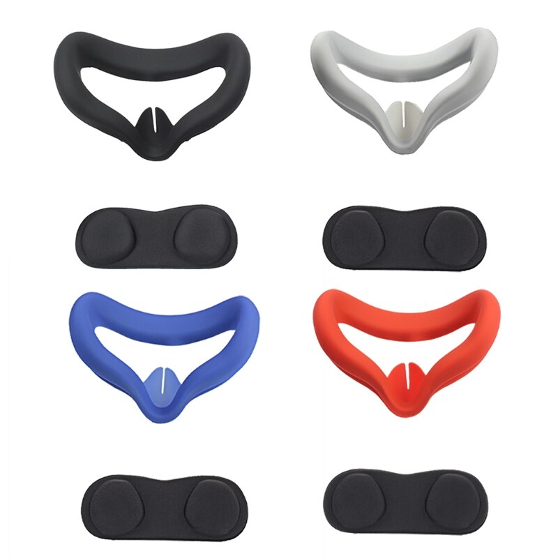 Morbido cuscinetto per maschera per gli occhi in silicone per Oculus ricerca 2 VR occhiali unisex blocco della luce viso copertura per gli occhi pad antisudore per dom2