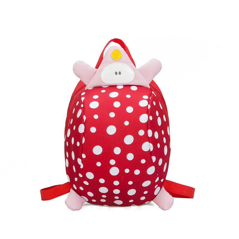 Cute Animal Children School Bags for Girls Boys Kids Backpacks Kindergarten Schoolbags Anti-lost Toddler Kids School Bag: Red