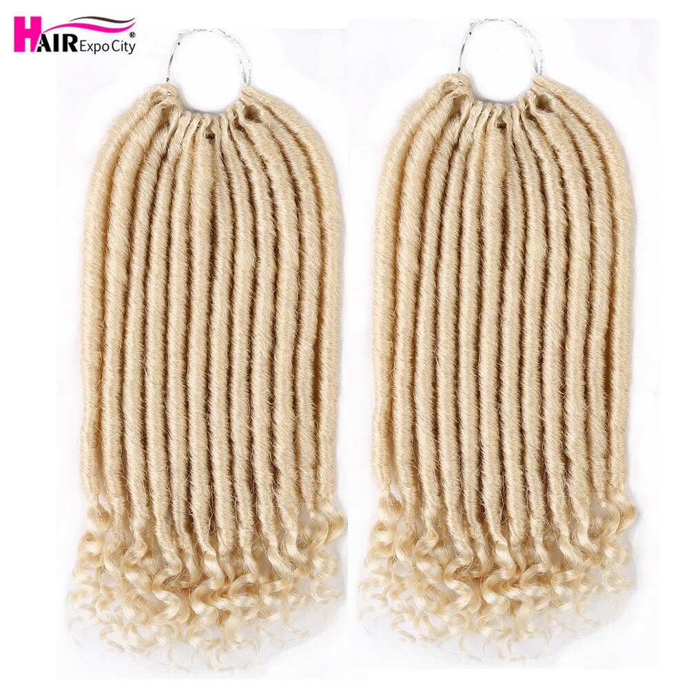 12 2x jumalatar faux locs virkatut hiukset ombre kiharat hiukset synteettiset palmikoidut hiuspidennykset afrikkalaisille naisille expo city: #613 / 6 kpl/erä