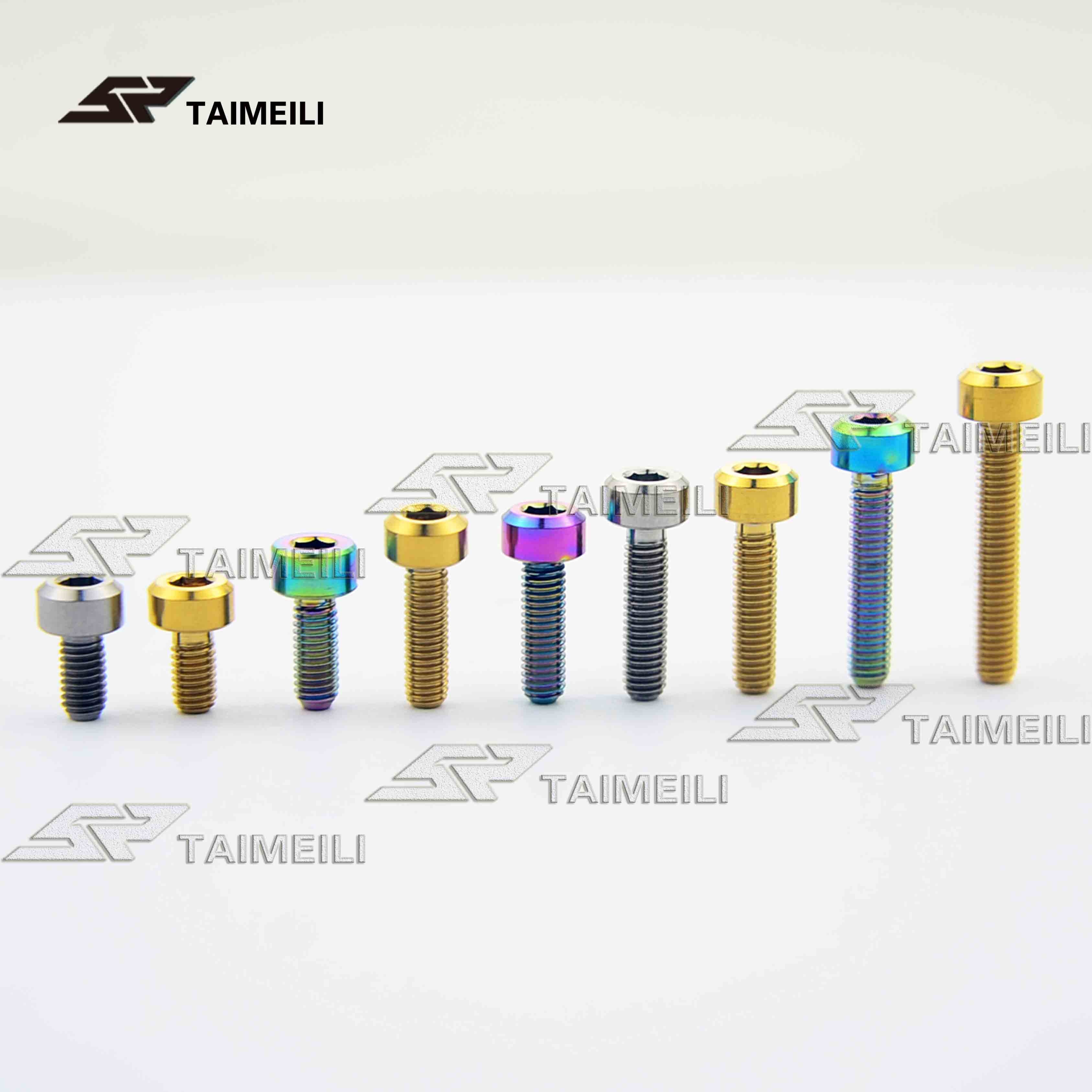 Titanium bolt cylindrical head M3*6/8/10/12/15/18mm replacement screws for bicycles and motorcycles