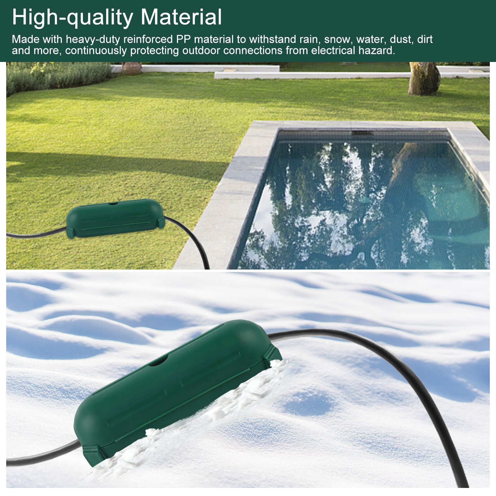 draussen Verlängerungskabel Sicherheit Abdeckung IP44 Wasserdichte Energie Verlängerungskabel Schutz Kasten Für draussen Stecker Und Energie Schnüre