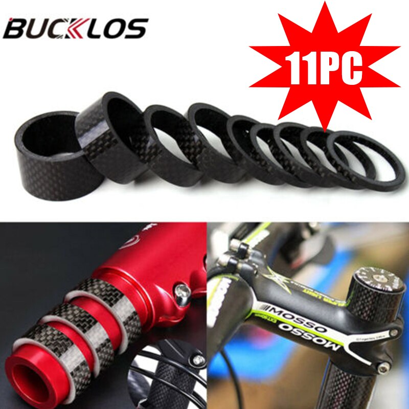 Toseek Carbon Fiber Headset Gabel Spacer Rennrad Lenker Washer Ring Vorne Gabel MTB Fahrrad Bike Stem Lightweigh