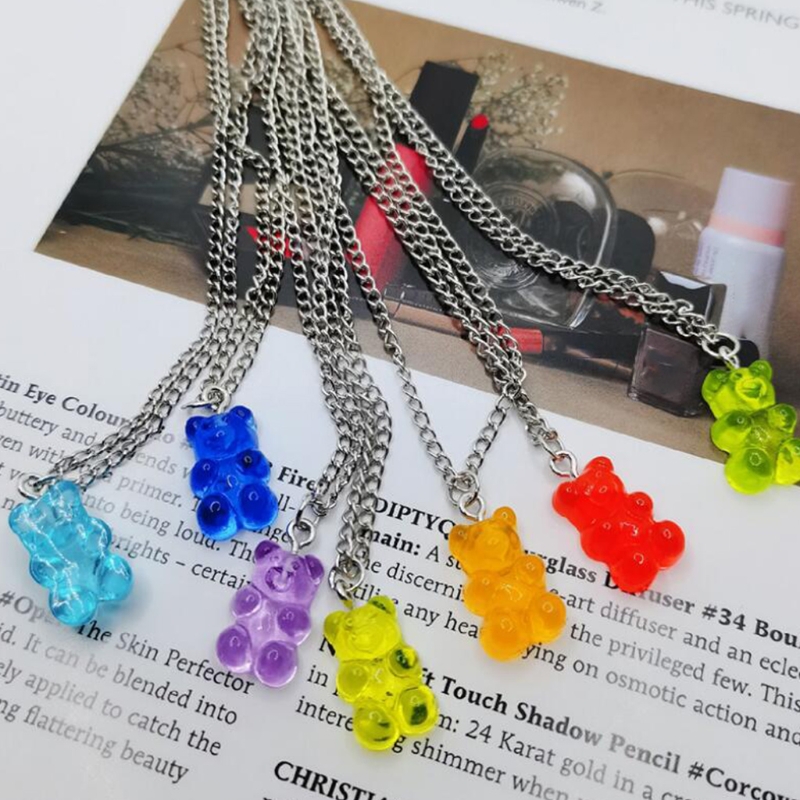 A5KE DIY Ohrringe Bausatz Bär Charme Halskette Anhänger Karabinerverschluss springen Ringe Ohrring Haken Haar Clip für Schmuck Machen Armbinde