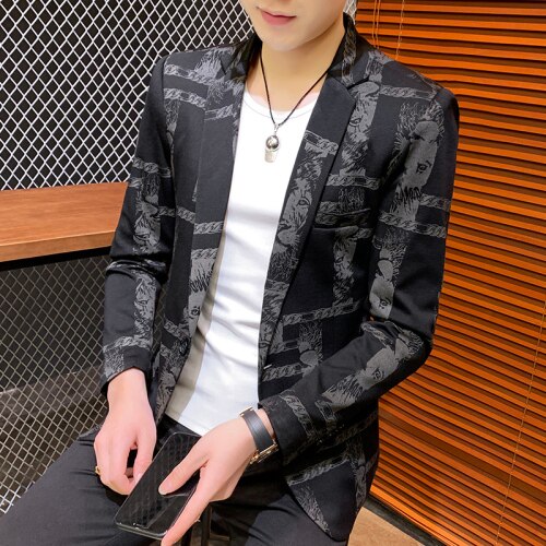 Mannen Blazer Casual Zaken Wedding Blazer Mannen Slim Fit Pak Jas Mannelijke Street Wear Sociale Jurk Jas Blazer Masculino: Khaki / XXL