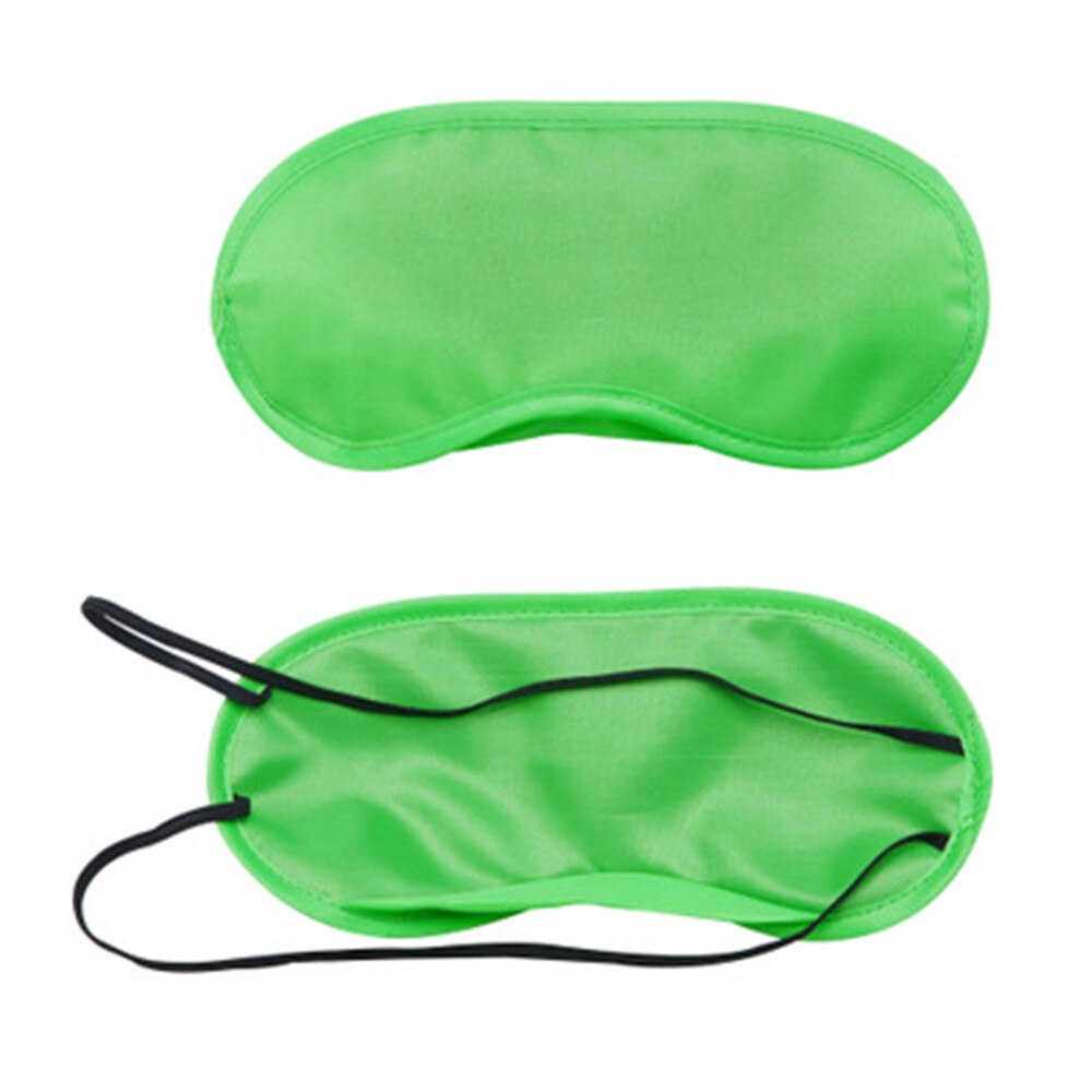 1pcs Mooie Eenvoudige Slaap Maskers Oogmasker Reizen Slapen Rest Slaapmiddel Masker Eye Shade Cover Comfort Blinddoek Shield: Green
