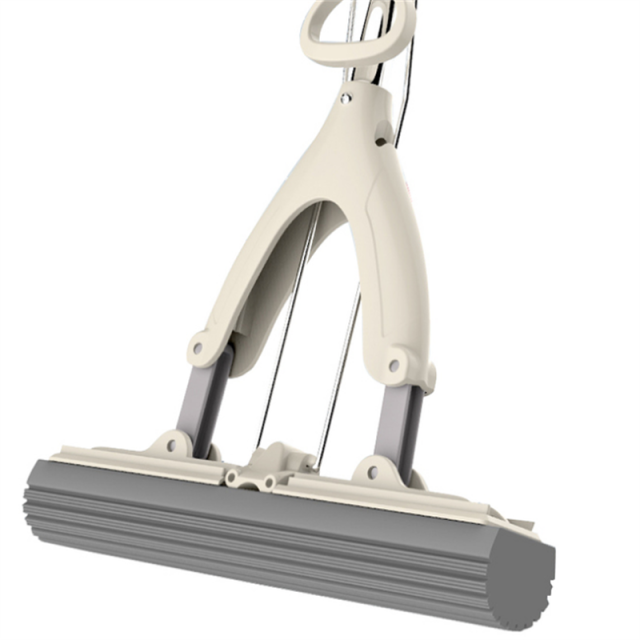 Balai serpillière en éponge à Double pli, 1 pièce, tête en éponge absorbante, nettoyage du sol, lavage manuel gratuit: 1 mop (khaki) 1head