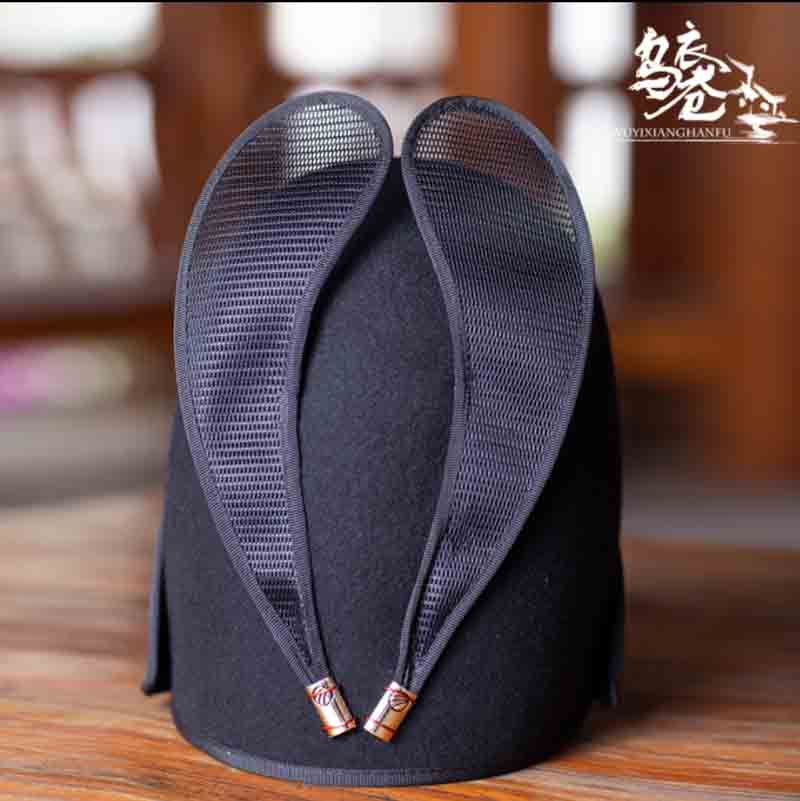 Ancient Chinese Official Hat Hanfu Hat Men's Black Gauze Hat Wool Hat Ming Dynasty Hanfu Hat Black For Men