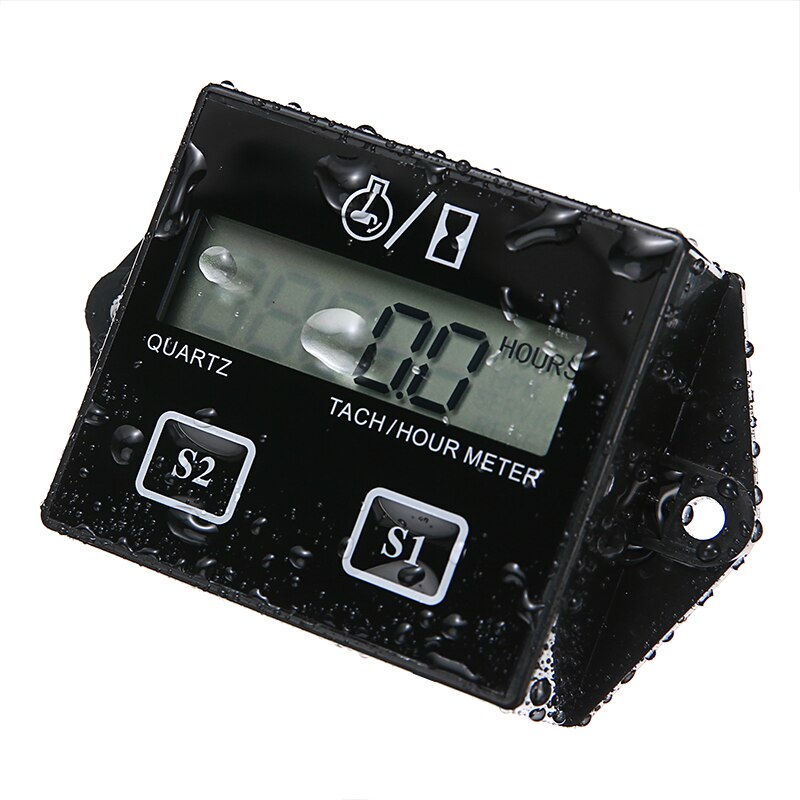 For 2/4 Stroke Engines 1pc Small Digital Engine Tachometer Portable Motorcycle Car Motor Strokes Replaceable Battery Mayitr