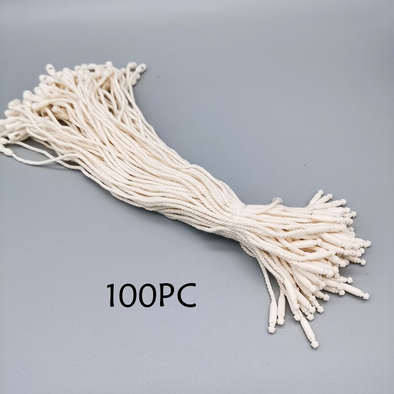 100 Stuks Kleding Tag Touw Wit Zwart Cords Katoen Opknoping Tabletten Kledingstuk Tags Diy Kleding Hang Tag Touw String accessoires: 01