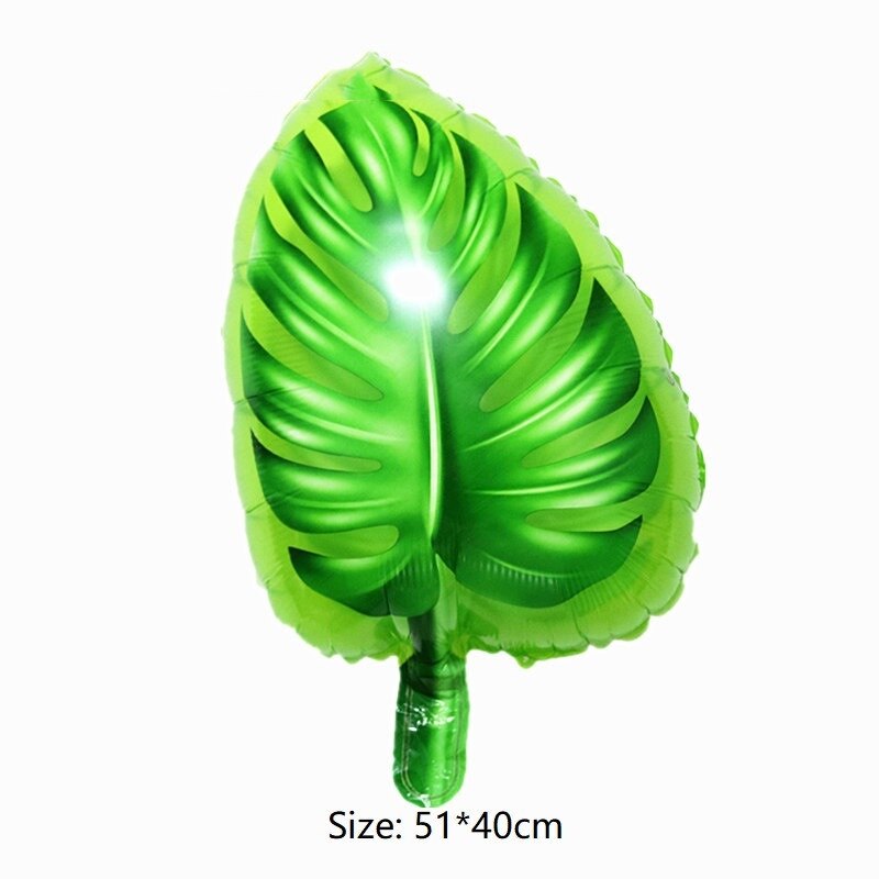 Desert plant cactus tree coconut tree green leaf balloon kid cartoon toy balloon tropical theme decoration aluminum foil balloon