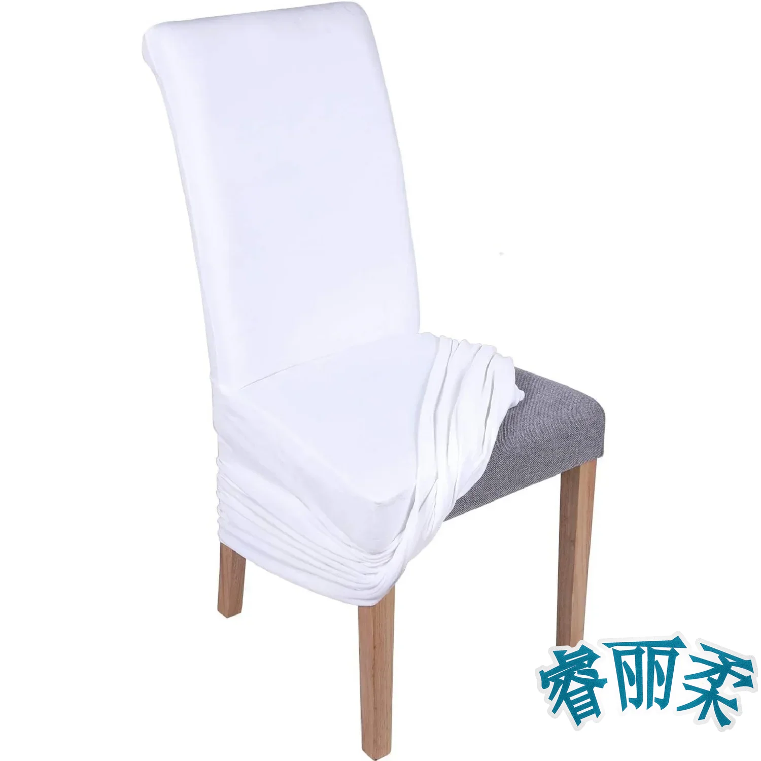 Stretch fluwelen stoelhoezen 360° ° Volledige hoes voor eetkamer Zachte afneembare lange stevige eetkamerstoel hoes